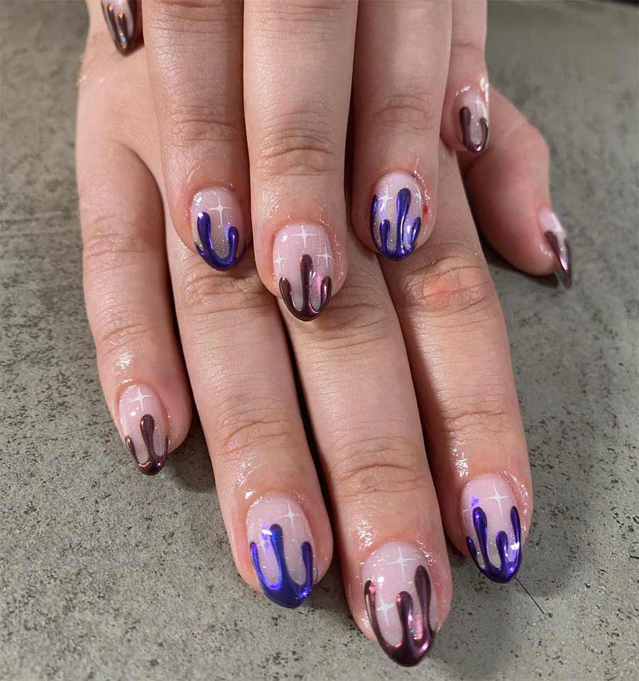 Coco Nails manicura violeta